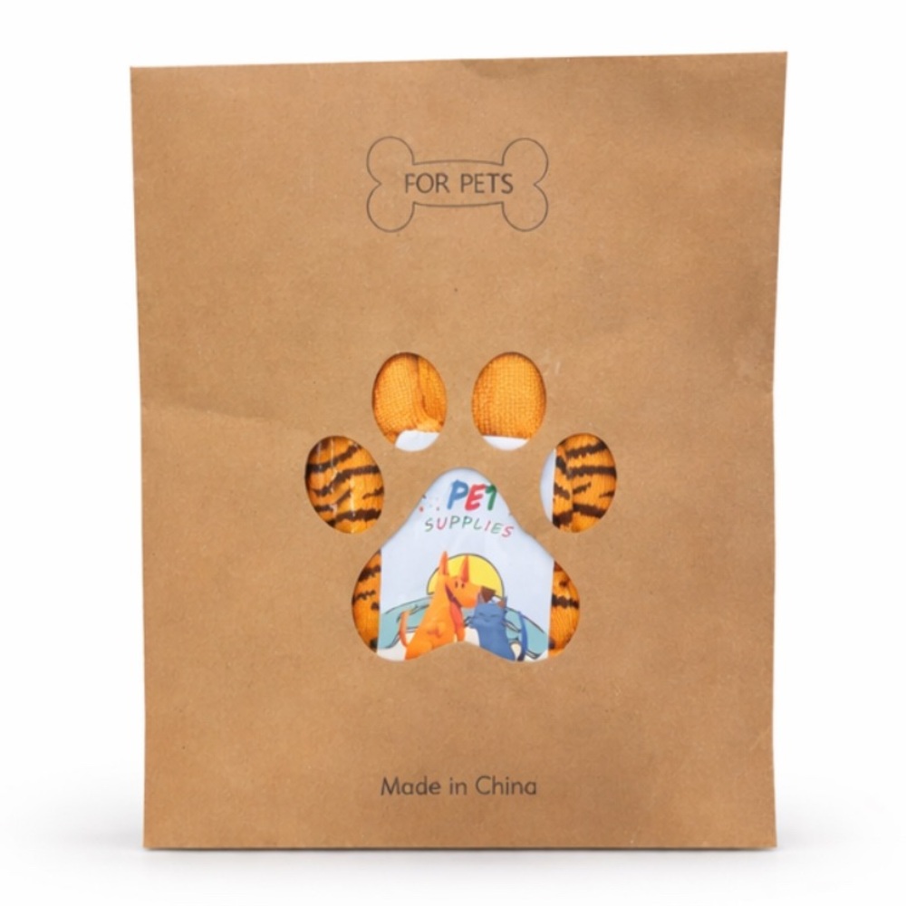 Pet Socks Size Medium Tiger Stripes